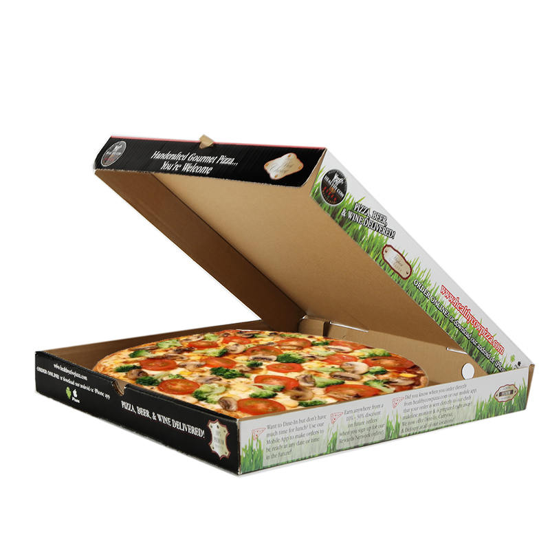 专业黑色哑光披萨盒