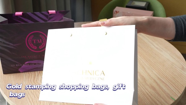 红色烫金纸袋手提袋 节日喜庆包装 可定制logo图案