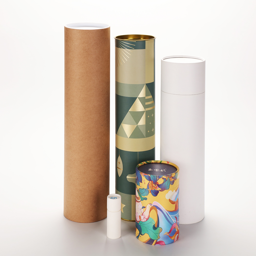 环保食品级纸筒 定制可印logo密封纸罐 茶叶化妆品礼品包装筒